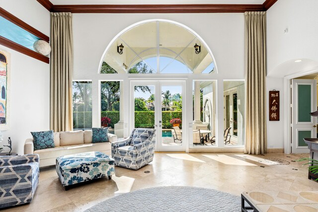 16330 Vintage Oaks Ln, Delray Beach, FL 33484 - sunroom featuring french doors