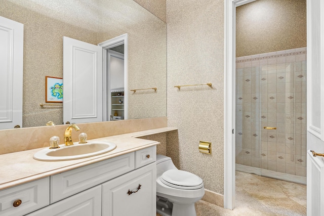 16330 Vintage Oaks Ln, Delray Beach, FL 33484 - full bath with a tile shower, toilet, and vanity