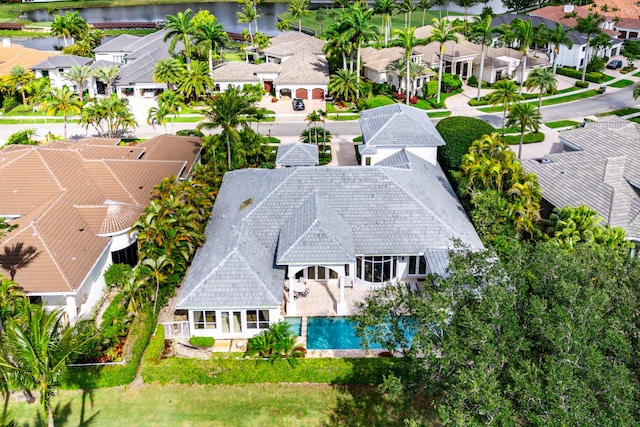 16330 Vintage Oaks Ln, Delray Beach, FL 33484 - aerial view of residential area featuring a large body of water and a pool
