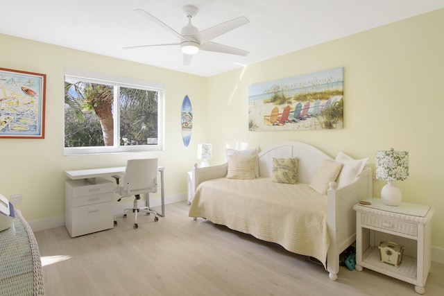 254 Village Blvd Unit 4207, Tequesta, FL 33469 - bedroom featuring wood finished floors, baseboards, and a ceiling fan