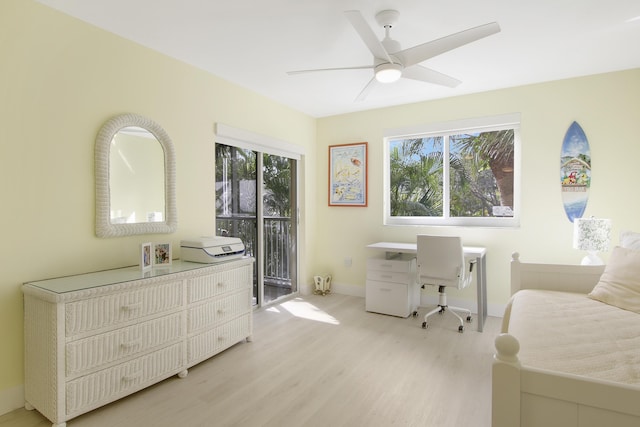 254 Village Blvd Unit 4207, Tequesta, FL 33469 - office featuring light wood finished floors, ceiling fan, and baseboards