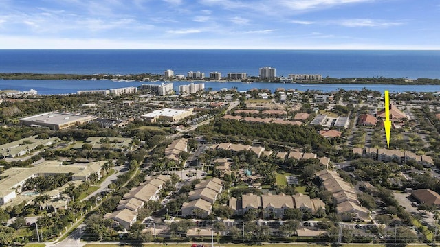 254 Village Blvd Unit 4207, Tequesta, FL 33469 - aerial overview of property's location featuring nearby suburban area and a large body of water