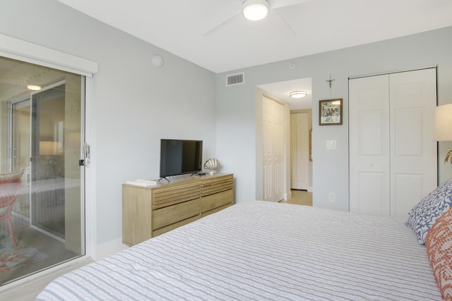 254 Village Blvd Unit 4207, Tequesta, FL 33469 - bedroom featuring a closet and ceiling fan