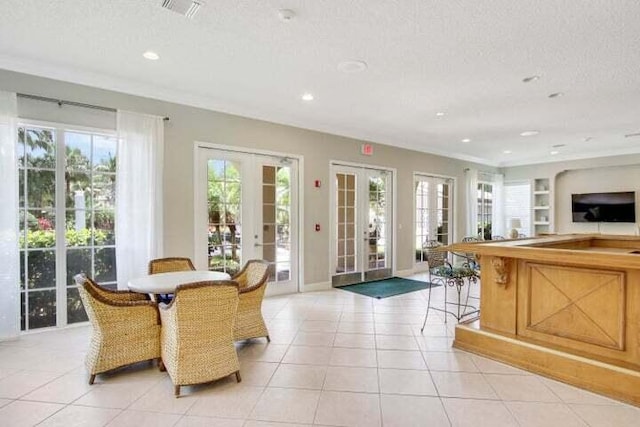 254 Village Blvd Unit 4207, Tequesta, FL 33469 - welcome area with french doors, a textured ceiling, and recessed lighting