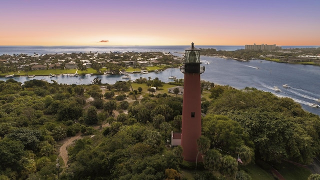 254 Village Blvd Unit 4207, Tequesta, FL 33469 - aerial view at dusk of a water view