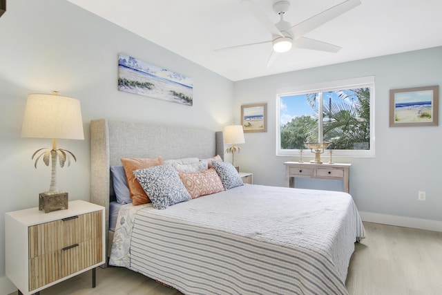 254 Village Blvd Unit 4207, Tequesta, FL 33469 - bedroom featuring light wood finished floors, baseboards, and ceiling fan