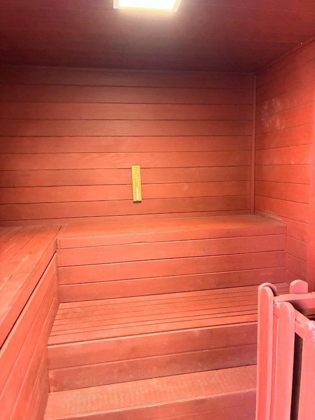 view of sauna