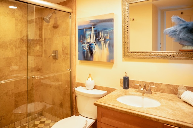 2500 E Las Olas Blvd Unit 802, Fort Lauderdale, FL 33301 - full bath with vanity, toilet, and a stall shower