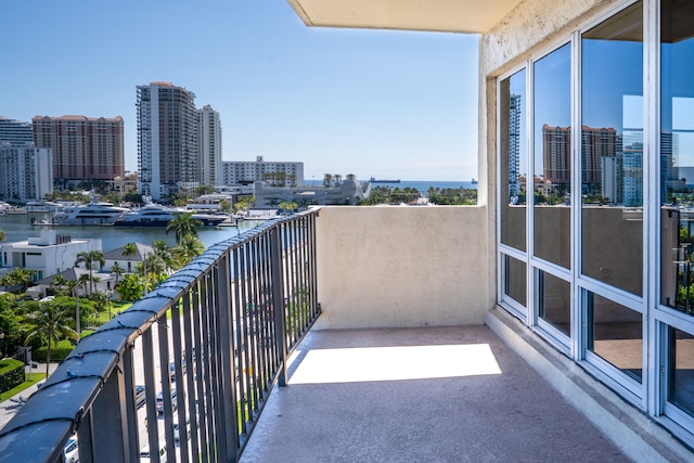 2500 E Las Olas Blvd Unit 802, Fort Lauderdale, FL 33301 - balcony with a water view and a city view