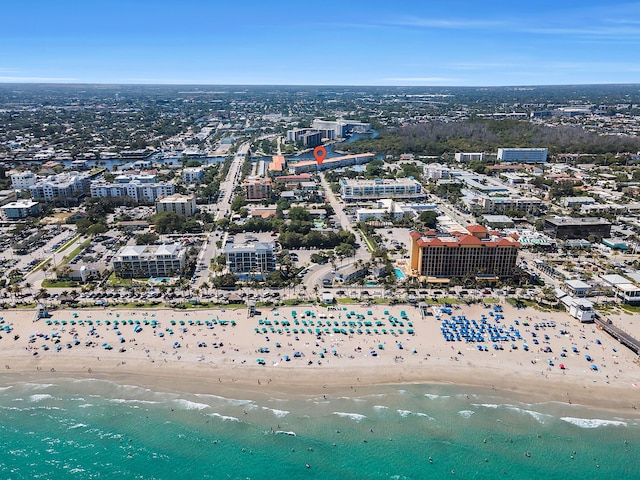 105 NE 19th Ave Unit 164, Deerfield Beach, FL 33441 - birds eye view of property with a view of city, a view of the beach, and a water view