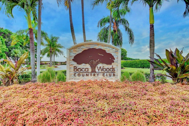 view of community sign
