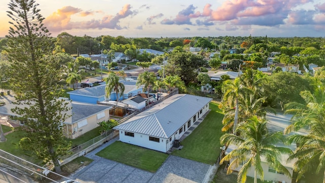 303/305 De Carie, Delray Beach, FL 33444 - aerial view at dusk with a residential view