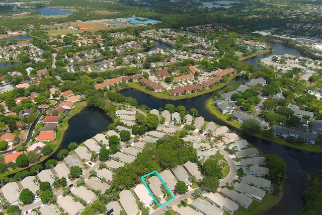 175 Harbor Lake Cir, Greenacres, FL 33413 - birds eye view of property featuring a residential view and a water view