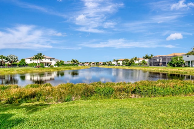 property view of water featuring a residential view