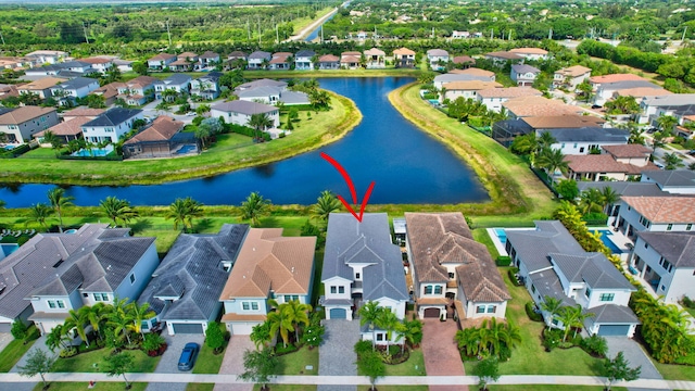 bird's eye view with a residential view