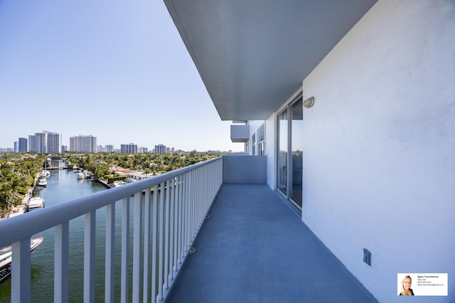 137 Golden Isles Dr Unit 806, Hallandale Beach, FL 33009 - balcony featuring a water view and a skyline view