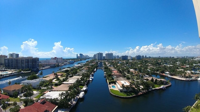 137 Golden Isles Dr Unit 806, Hallandale Beach, FL 33009 - bird's eye view of a view of skyline and a nearby body of water