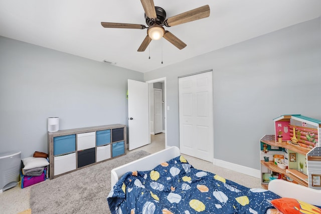 2136 W Carrol Cir, West Palm Beach, FL 33415 - bedroom with baseboards and ceiling fan