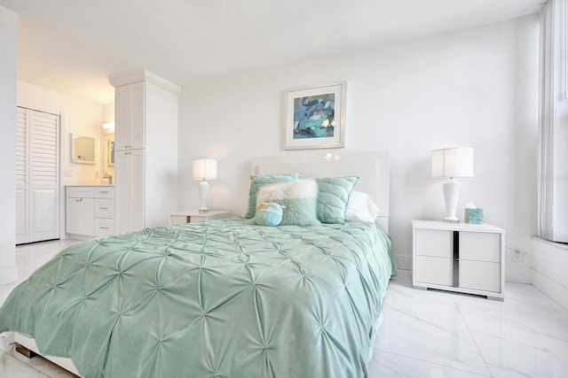 6 Royal Palm Way Unit 506, Boca Raton, FL 33432 - bedroom featuring connected bathroom and marble finish floor