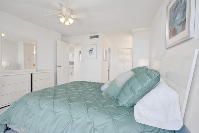 6 Royal Palm Way Unit 506, Boca Raton, FL 33432 - bedroom with ceiling fan and visible vents