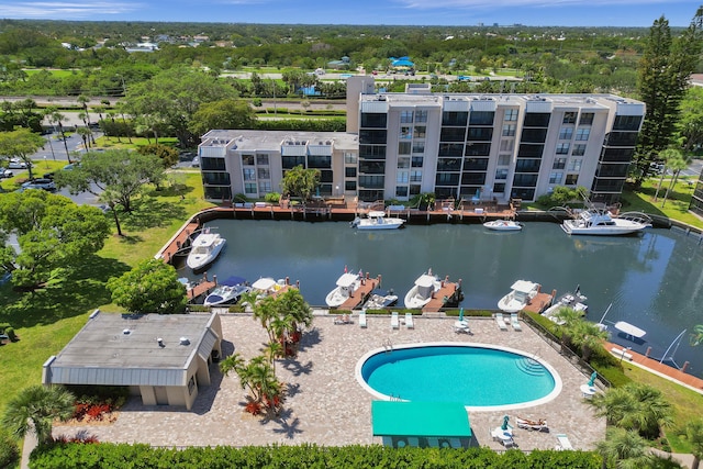 6 Royal Palm Way Unit 506, Boca Raton, FL 33432 - birds eye view of property featuring a water view