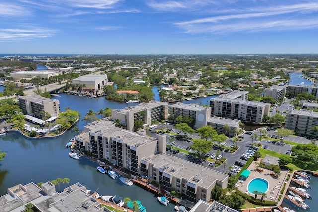 6 Royal Palm Way Unit 506, Boca Raton, FL 33432 - aerial view featuring a water view
