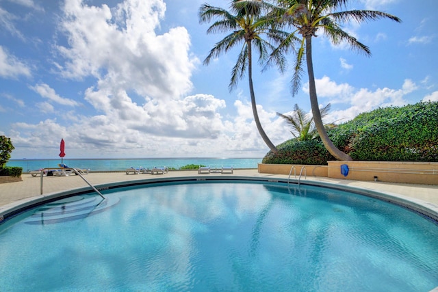 5440 N Ocean Dr Unit 202, Singer Island, FL 33404 - pool with a water view
