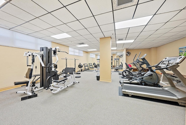 5440 N Ocean Dr Unit 202, Singer Island, FL 33404 - workout area with visible vents and carpet