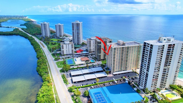 5440 N Ocean Dr Unit 202, Singer Island, FL 33404 - drone / aerial view with a water view
