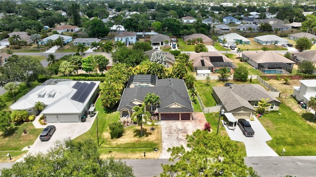 drone / aerial view with a residential view