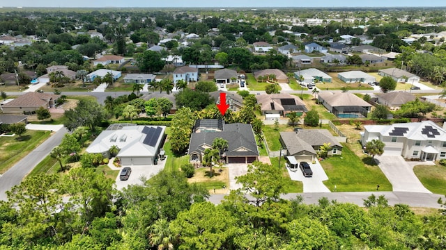 drone / aerial view featuring a residential view