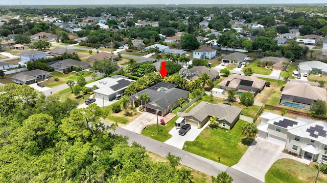 drone / aerial view featuring a residential view