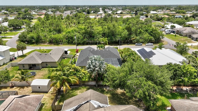 aerial view with a residential view