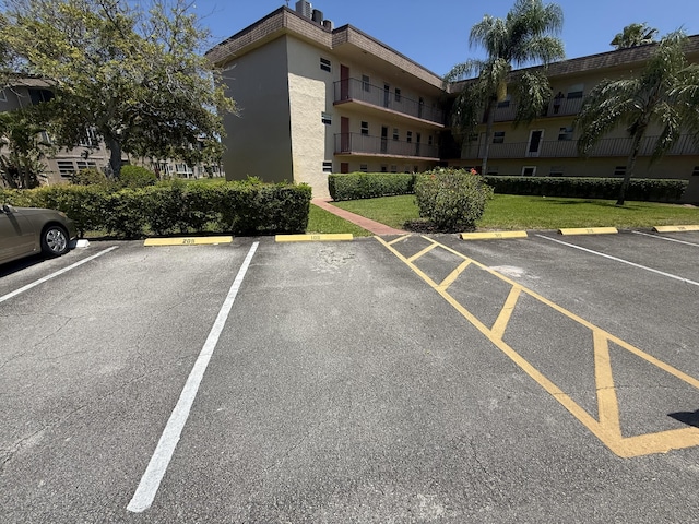 view of uncovered parking lot