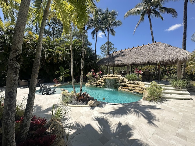 16239 121st Ter N, Jupiter, FL 33478 - pool with a gazebo and a patio