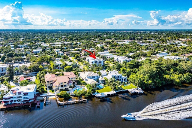 914 Palm Trl, Delray Beach, FL 33483 - bird's eye view featuring a water view