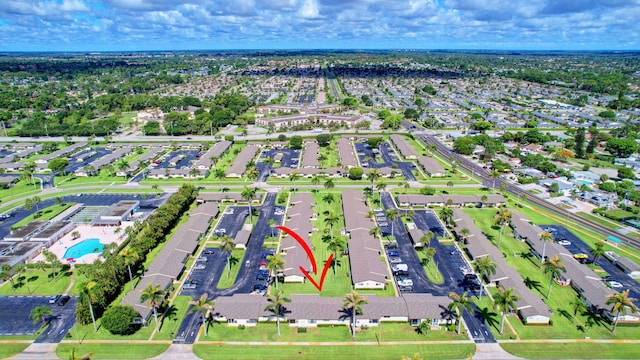 2811 Ashley Dr E Unit E, West Palm Beach, FL 33415 - bird's eye view with a residential view