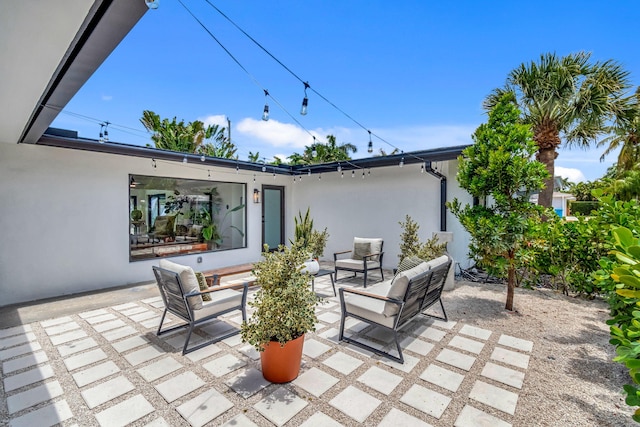 view of patio featuring outdoor lounge area
