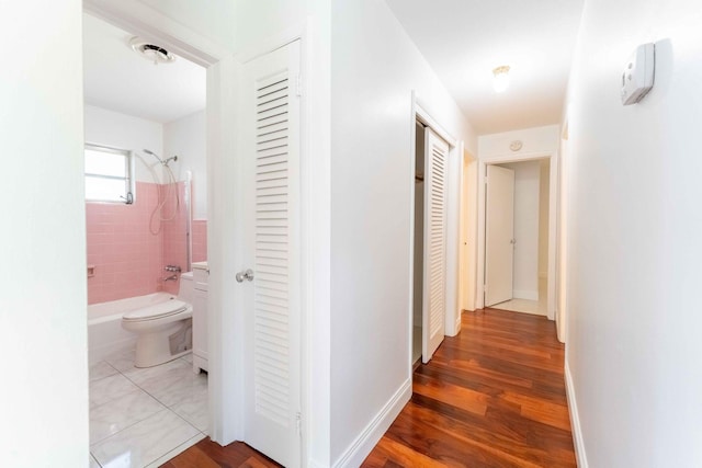 2607 Wiley St, Hollywood, FL 33020 - hall featuring baseboards and wood finished floors