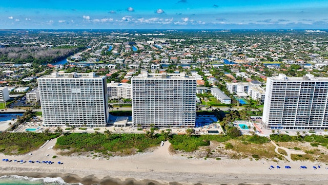 2800 S Ocean Blvd Unit 23C, Boca Raton, FL 33432 - birds eye view of property with a water view and a view of the beach