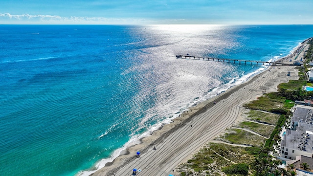 2800 S Ocean Blvd Unit 23C, Boca Raton, FL 33432 - bird's eye view featuring a water view and a view of the beach