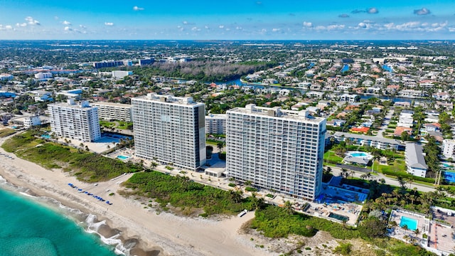 2800 S Ocean Blvd Unit 23C, Boca Raton, FL 33432 - birds eye view of property featuring a water view, a view of city, and a beach view