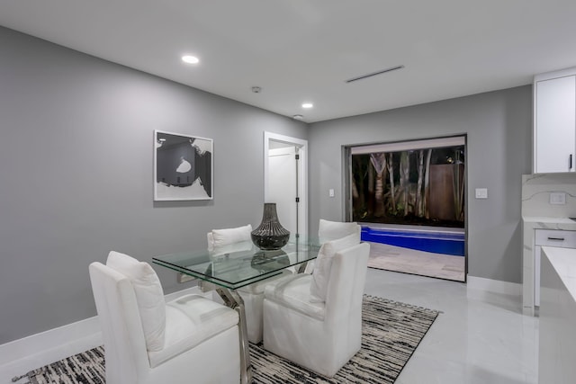 200 SW 12th St, Boca Raton, FL 33432 - dining area featuring baseboards and recessed lighting
