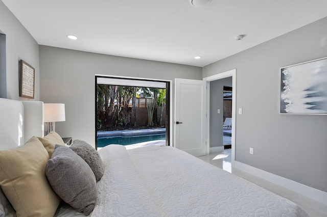 200 SW 12th St, Boca Raton, FL 33432 - bedroom featuring recessed lighting, baseboards, and tile patterned floors