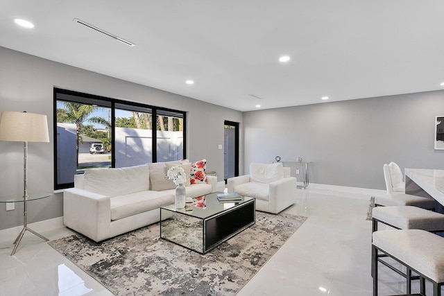 200 SW 12th St, Boca Raton, FL 33432 - living room with baseboards and recessed lighting
