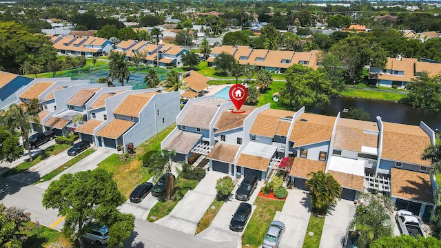 1693 Woodbridge Lakes Cir, West Palm Beach, FL 33406 - aerial view of residential area with a nearby body of water