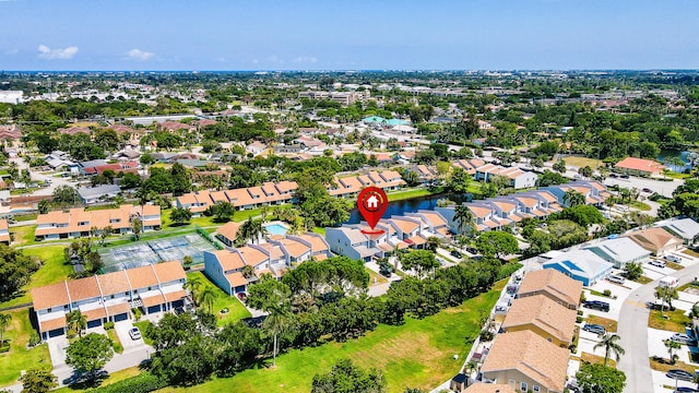 1693 Woodbridge Lakes Cir, West Palm Beach, FL 33406 - aerial overview of property's location with nearby suburban area
