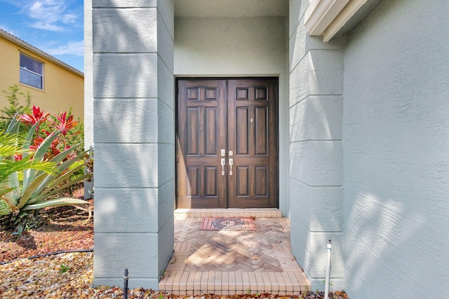 view of doorway to property