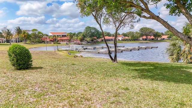 exterior space featuring a dock