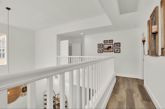 7 Via Tivoli, Palm Beach Gardens, FL 33418 - hall featuring recessed lighting, baseboards, visible vents, and wood finished floors